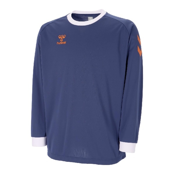 ヒュンメル hummel ハンドボール トレーニングウエア スポーツウェア プラクティスシャツ プラシャツ 長袖シャツ HB BASIC L/S HAP7256 764 クラシックネイビー 26aw 吸汗速乾