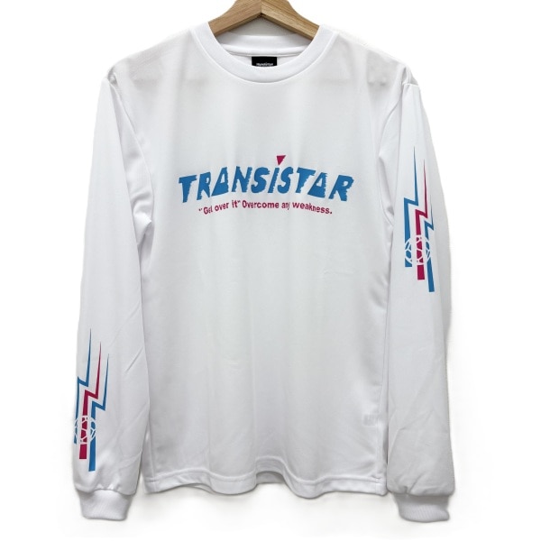 【TEDAMA限定】ソブエスポーツオリジナル トランジスタ TRANSISTAR ハンドボール ウェア プラシャツ LSシャツ 長袖Tシャツ ロングスリーブ HB DRY L/S T-shirts TRAN26FW-1 WHTQ ホワイト×ターコイズ 26aw