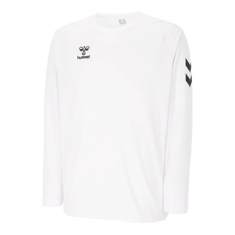 ヒュンメル (hummel) ハンドボールウェア トレーニングウエア スポーツウエア ワンポイントロングスリーブシャツ 長袖Tシャツ メンズ (26aw) ホワイト 吸汗速乾 S-XO HAP7248-10