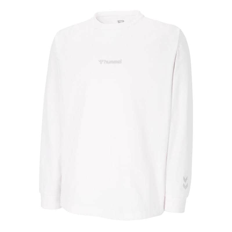 ヒュンメル (hummel) ハンドボールウェア トレーニングウエア スポーツウエア ロングスリーブTシャツ 長袖Tシャツ メンズ (26aw) ホワイト 吸汗速乾 UVカット S-XO HAP7257-10