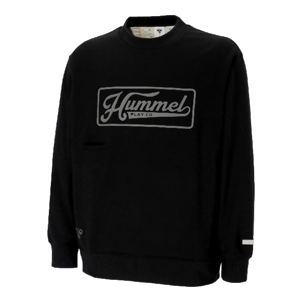 ヒュンメル hummel ハンドボール トレーニングウエア スポーツウェア hummel PLAY スウェットクルーネック HAP8309C 90 ブラック 26aw