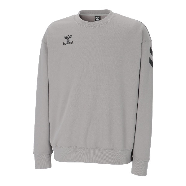 ヒュンメル hummel ハンドボール トレーニングウエア スポーツウェア 裏毛スウェットクルーネック HAP8313 999 グレー 26aw