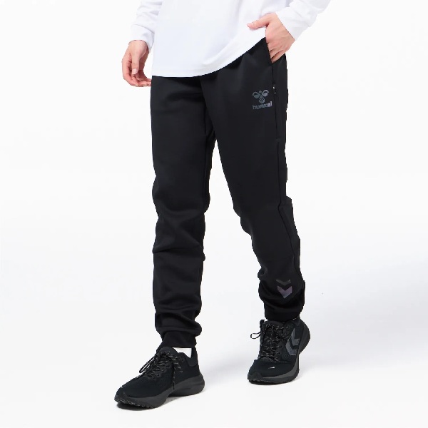 ヒュンメル hummel ハンドボール トレーニングウエア スポーツウェア ダンボールスウェット 裾ファスナーパンツ HAP8314P 90 ブラック 26aw