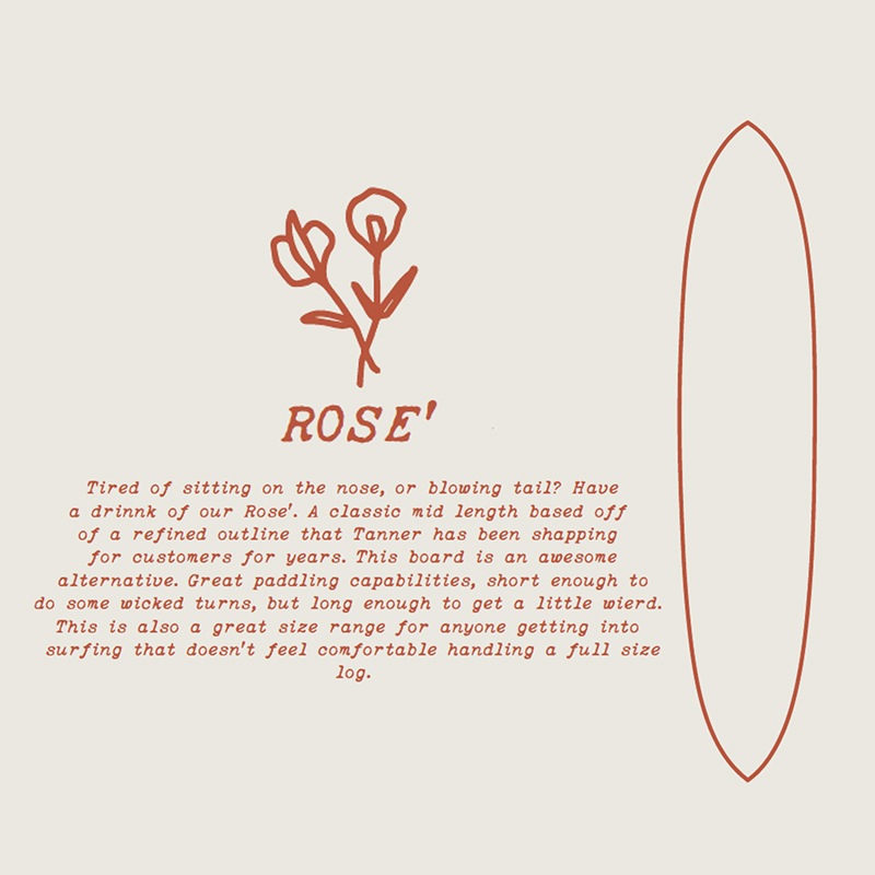 DASH Surfboards Rose 8'8"