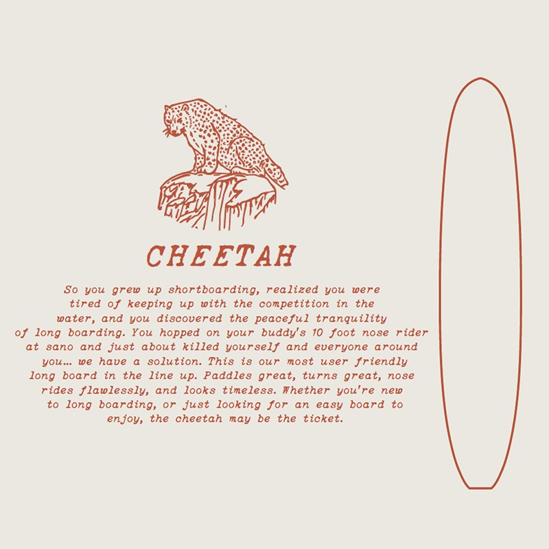 DASH Surfboards Cheetah 9'6"