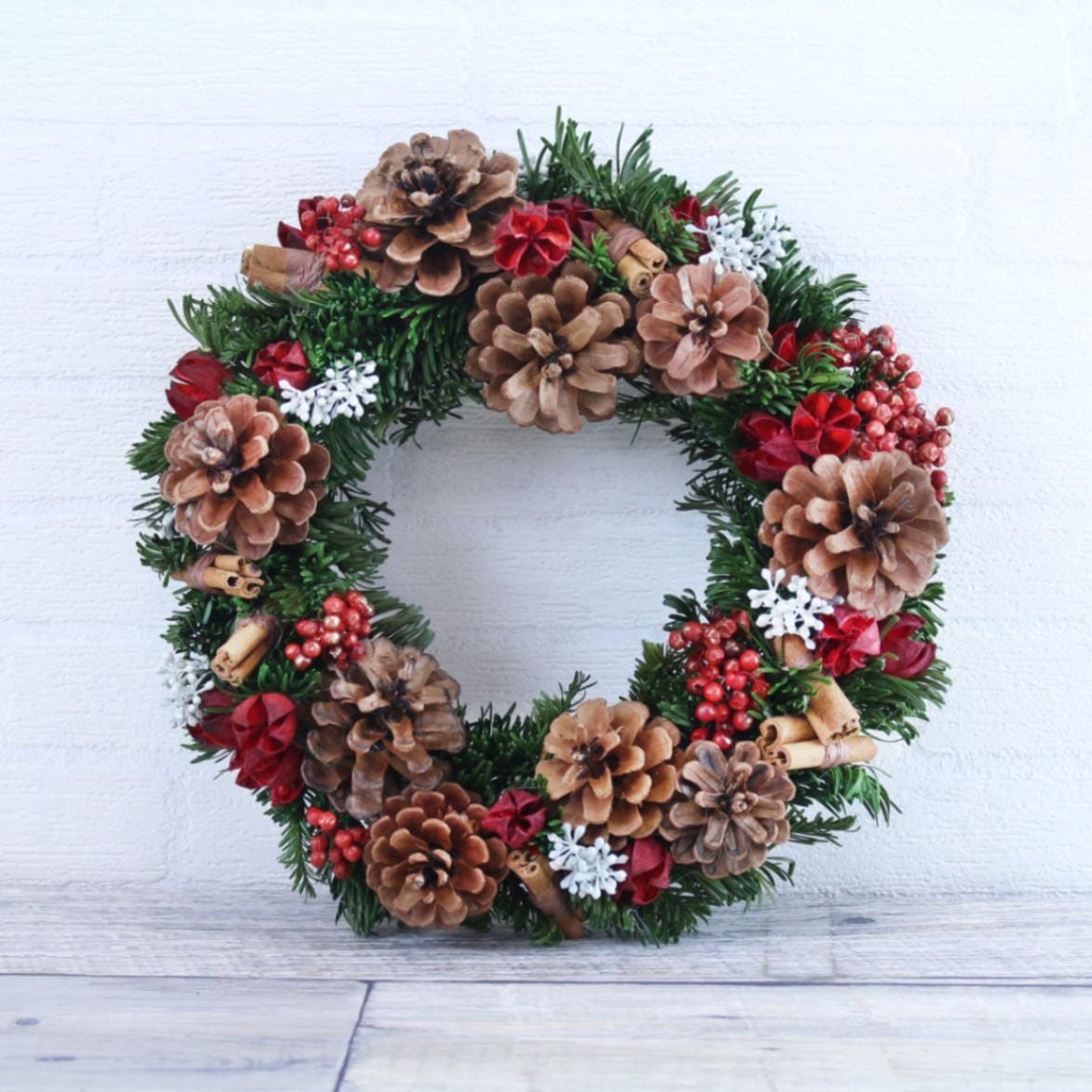 野生のワイルドなもみの木さんセット【クリスマス花材＊ブーケ】樅の木＊柊＊万両の実 野生のワイルドなもみの木さんセット【クリスマス花材＊ブーケ