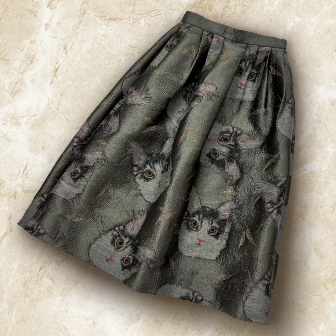 ジャガードスカート　グレー