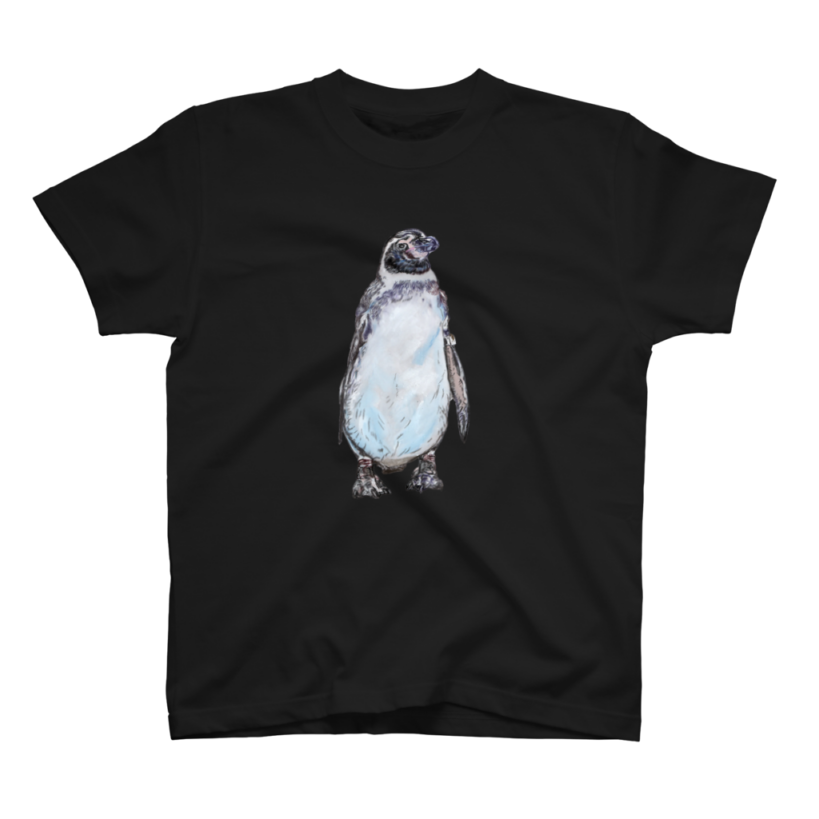 【発送時期6月下旬】フンボルトペンギンTシャツ　ブラック【ネイル商品同封不可】
