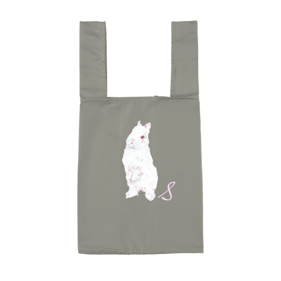 【発送時期7月上旬～7月中旬】白うさぎエコバック 【ネイル商品同封不可】