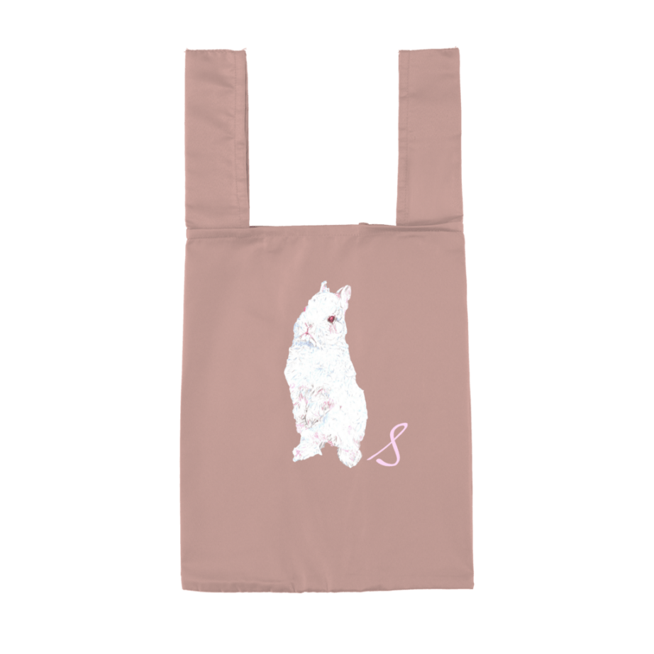 【発送時期7月上旬～7月中旬】白うさぎエコバック 【ネイル商品同封不可】