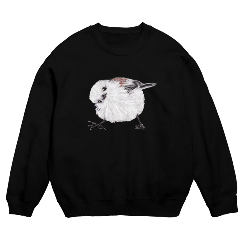 【発送時期3月下旬～4月上旬】シマエナガスウェット　ブラック 【ネイル商品同封不可】