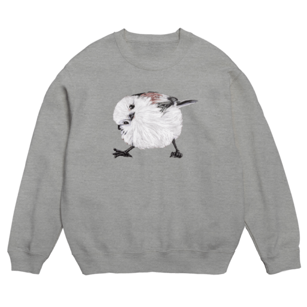 【発送時期3月下旬～4月上旬】シマエナガスウェット　グレー 【ネイル商品同封不可】