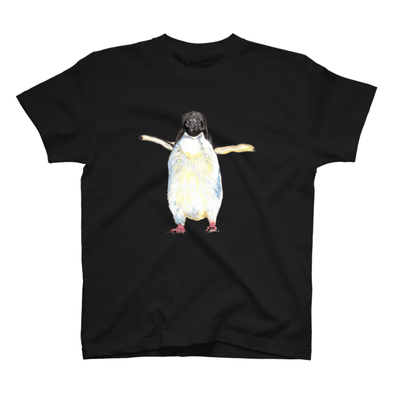 【発送時期7月上旬～7月中旬】アデリーペンギンTシャツ BK【ネイル商品同封不可】