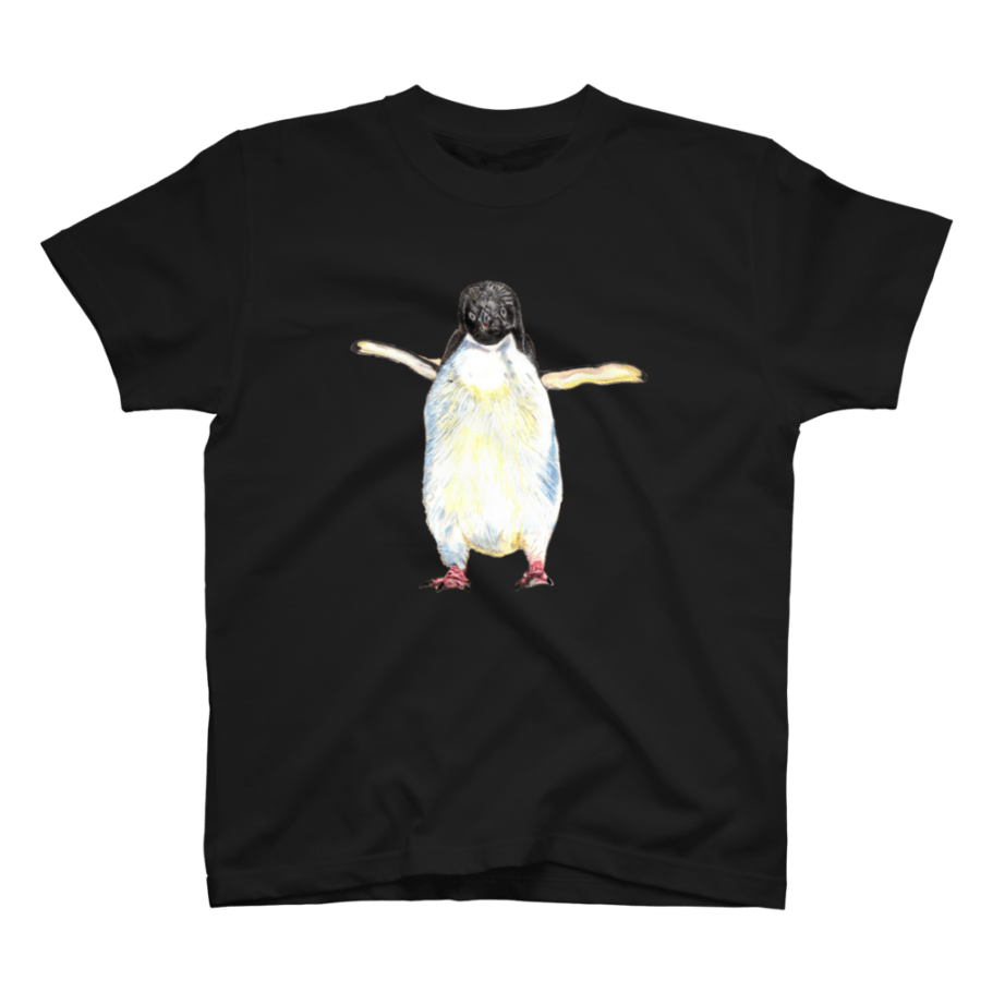 【発送時期7月上旬～7月中旬】アデリーペンギンTシャツ BK【ネイル商品同封不可】