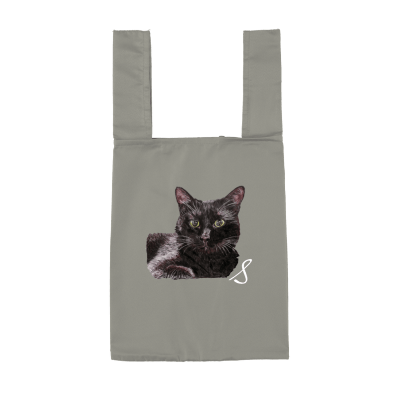 【発送時期8月下旬～9月中旬】黒猫エコバック 【ネイル商品同封不可】