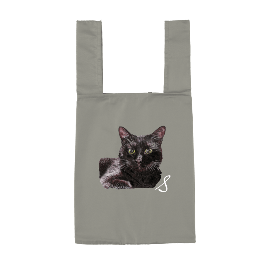 【発送時期8月下旬～9月中旬】黒猫エコバック 【ネイル商品同封不可】