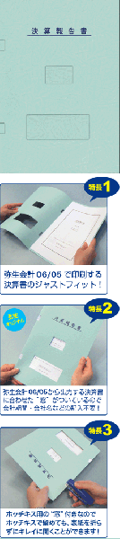 333007 決算書用紙（ブルー） 50冊