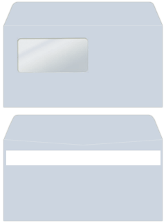 333107 窓付封筒（アクア）シールのり付き　200枚