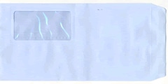 333111 窓付封筒 長3（アクア）　200枚