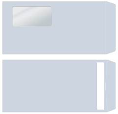 333117 窓付封筒 長3（アクア）シールのり付き　200枚