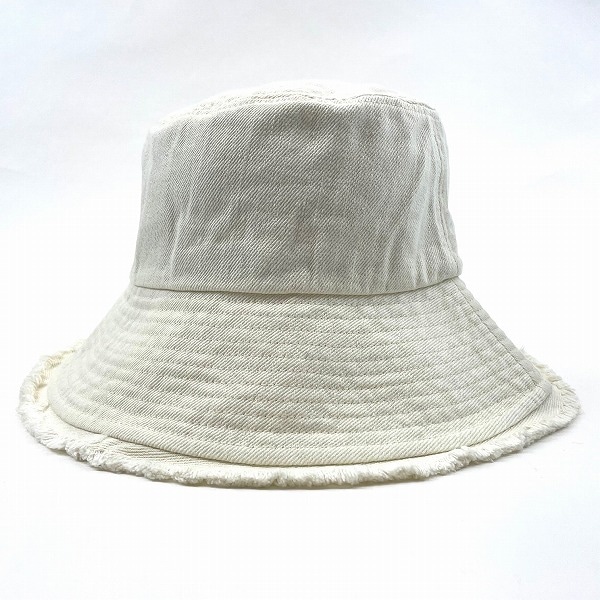 DENIM FRINGE BK HAT