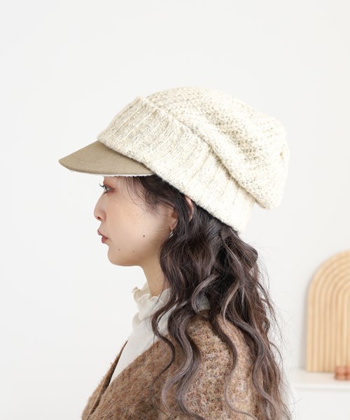 FUZZY KNIT CASQUETTE