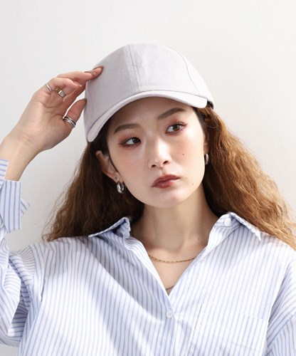 LONG VISOR LINEN CAP