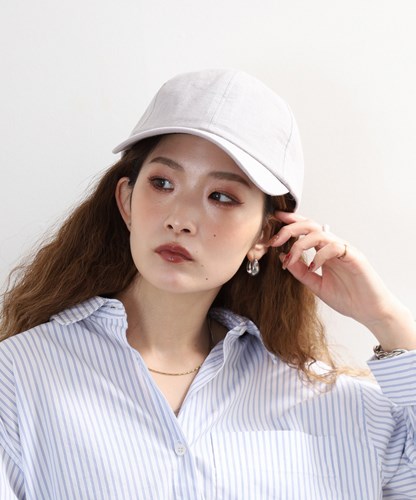 LONG VISOR LINEN CAP