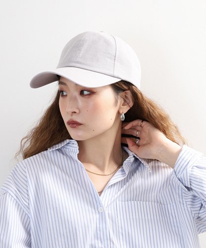 LONG VISOR LINEN CAP