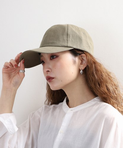 LONG VISOR LINEN CAP