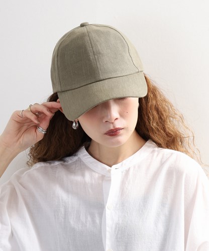 LONG VISOR LINEN CAP