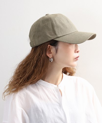 LONG VISOR LINEN CAP