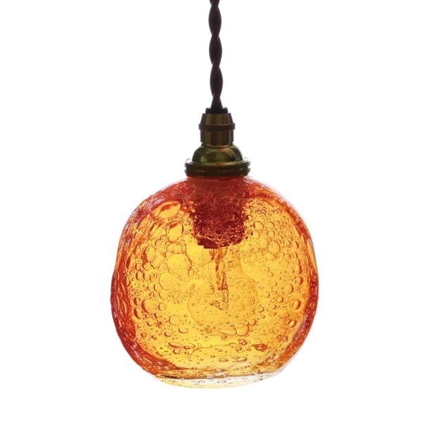 ガラス製ランプ クリアランプ オレンジ | クスモトスケヒロ 【 北海道 スロウなお