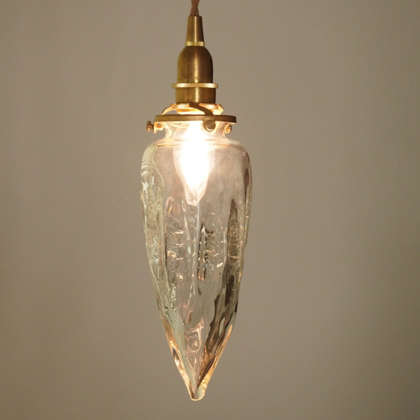 ガラス製ランプ つららのランプシェード | πglassfactory 【 北海道 スロウなお買い物