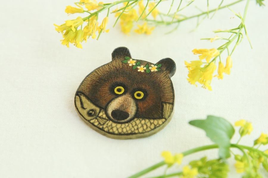 Yama_shop　くま【20】のブローチ Yama_shop くま【20】のブローチ Yama_shop くま【20】の