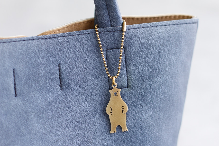 真鍮キーホルダー 白くま | 闇月創房 【 北海道 スロウなお買い物