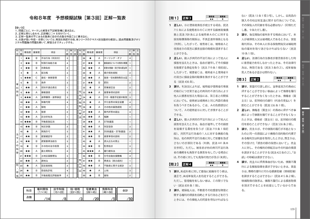 令和8年度版 必勝合格 宅建士直前予想模試