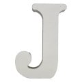 木製アルファベット文字 J スタンドタイプ 白 1個|苔プリパーツ| 苔プリ