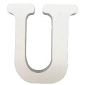 木製アルファベット文字 U スタンドタイプ 白 1個|苔プリパーツ| 苔プリ