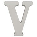 木製アルファベット文字 V スタンドタイプ 白 1個|苔プリパーツ| 苔プリ
