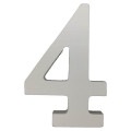 木製数字4 スタンドタイプ 白 1個|苔プリパーツ| 苔プリ