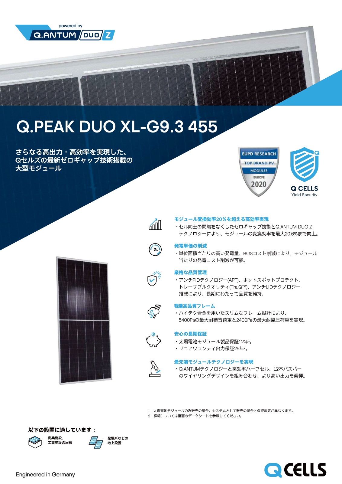 20%OFFñ뾽455WۥϥեQ륺 ۸ѥͥ Q.PEAK DUO XL-G9.3 455