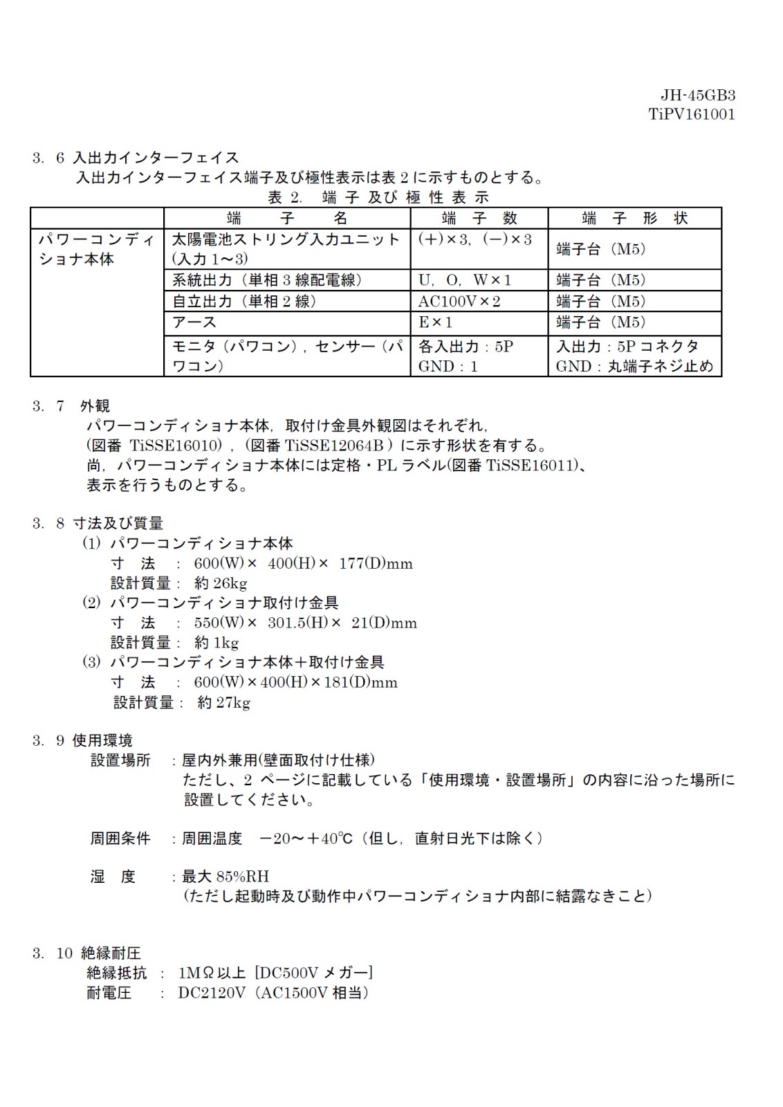 ��ñ��4.5kW ��Ω��ž��ǽ�աۥ��㡼�� �ѥ拾�� �ű������� ���⳰�� JH-45GB3