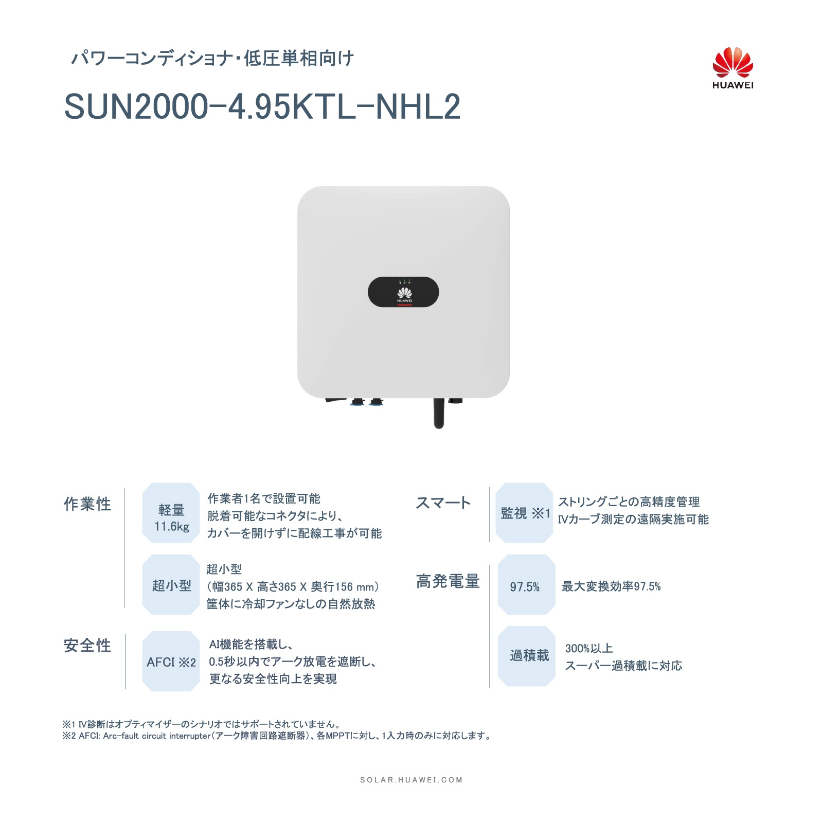 30%OFF����ñ��4.95kW 2025ǯ12��4���ݾڳ����ʡ�HUAWEI �ѥ拾�� SUN2000-4.95KTL-NHL2