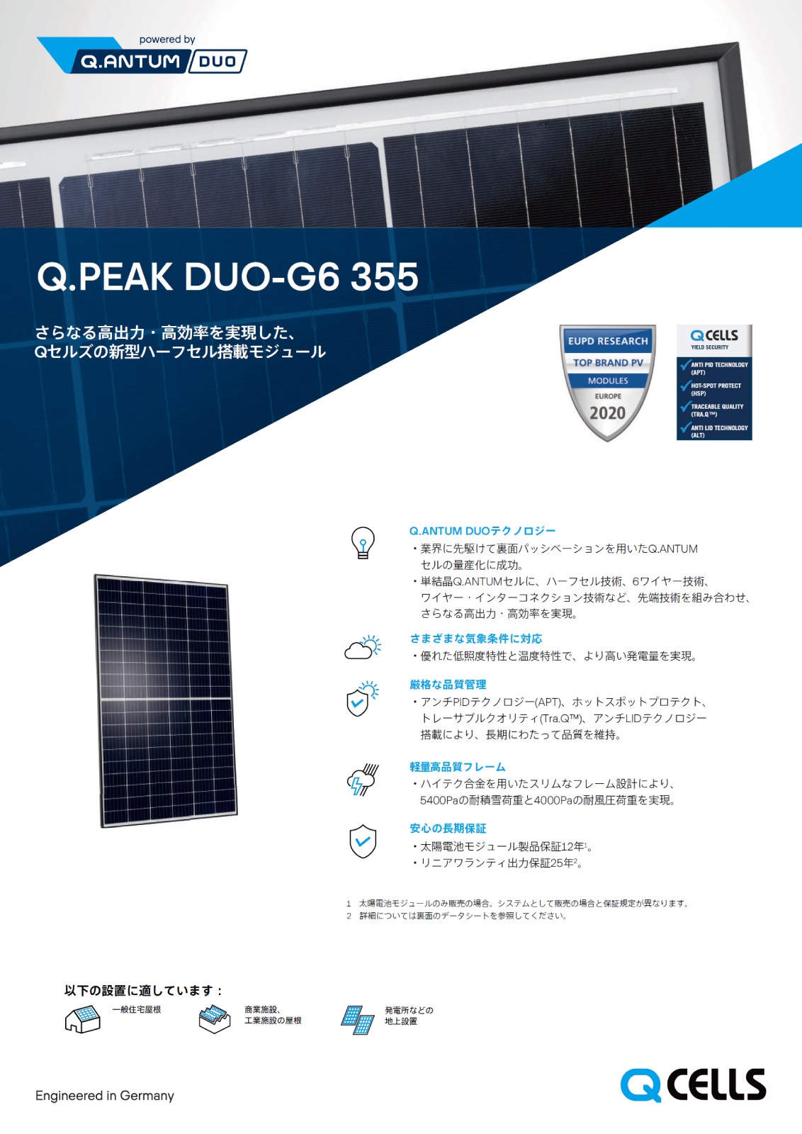 30%OFF����ñ�뾽355W ��š�Q���륺 ���۸��ѥͥ� Q.PEAK DUO-G6 355