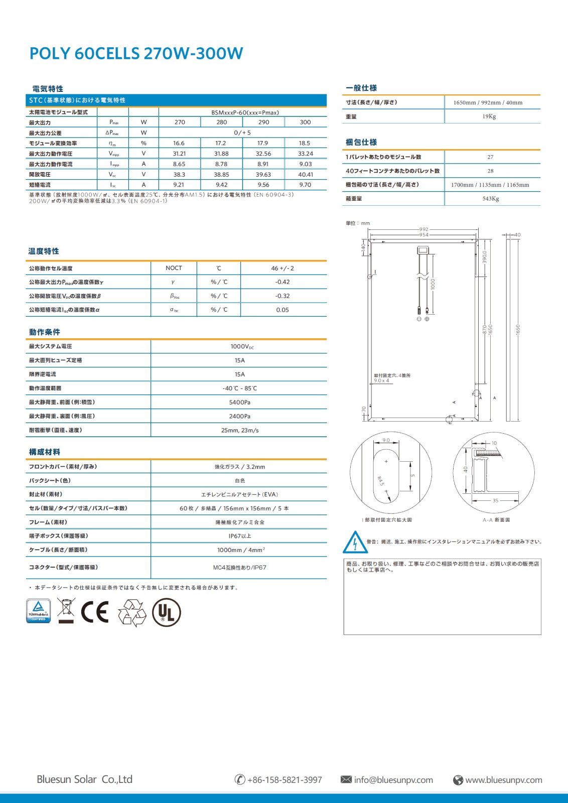 ��¿�뾽280W 1650��40mm���ۥ֥롼���󥽡��顼 ���۸��ѥͥ� BSM280P-60
