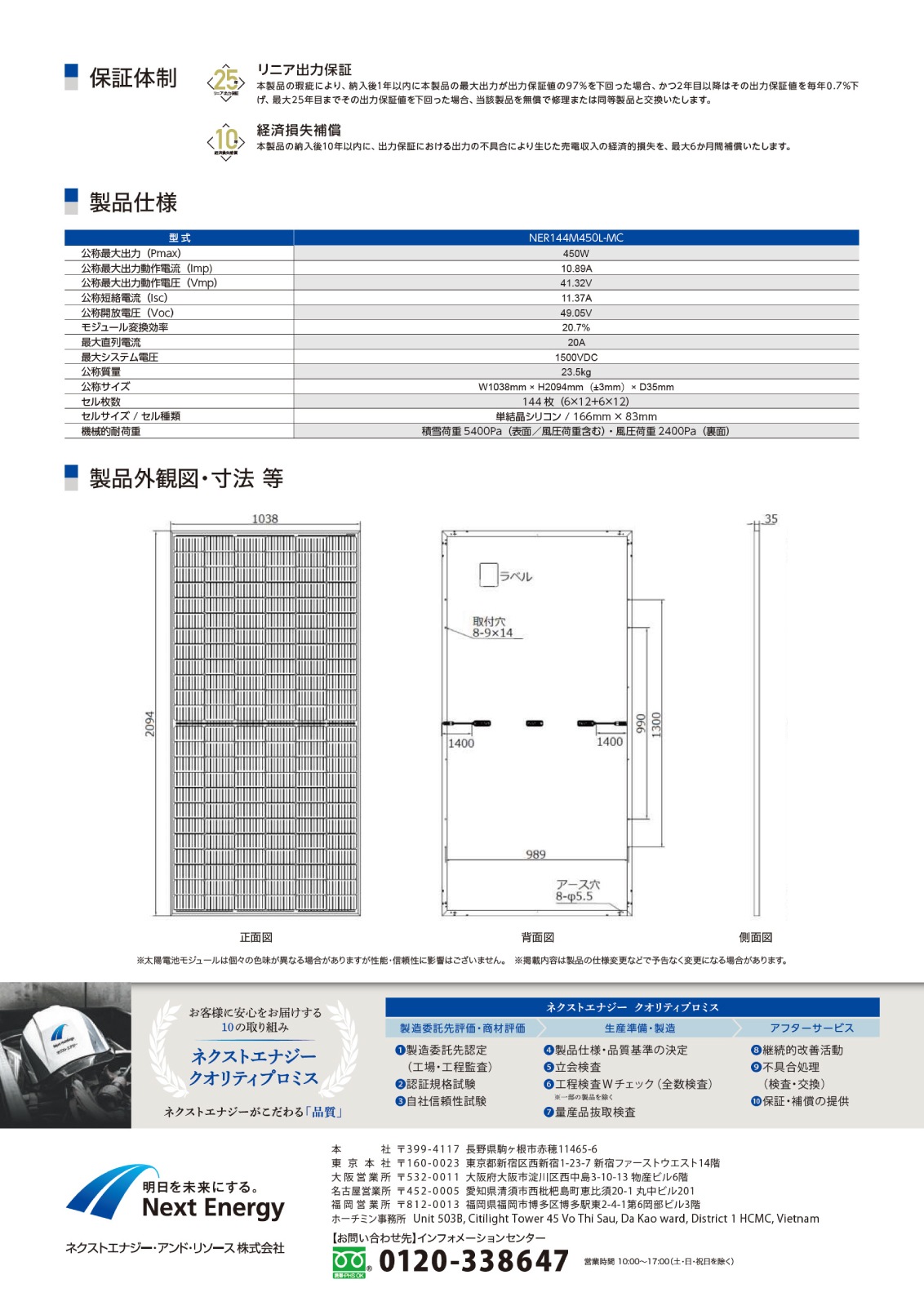 ��ñ�뾽450W ��šۥͥ����ȥ��ʥ��� ���۸��ѥͥ� NER144M450C-MC
