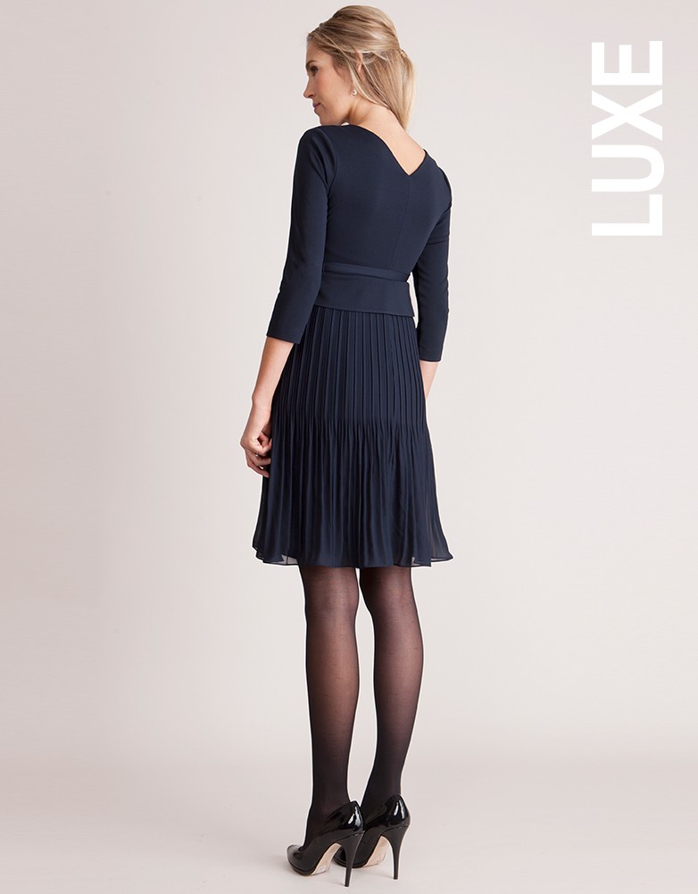 Seraphine Sophia プリーツワンピース ネイビー マタニティウェア 授乳服のソルレガロ セラフィン Seraphine を豊富にマタニティー服や授乳ワンピース マタニティ用品 ママコート マタニティ下着 授乳インナーなど幅広く通販