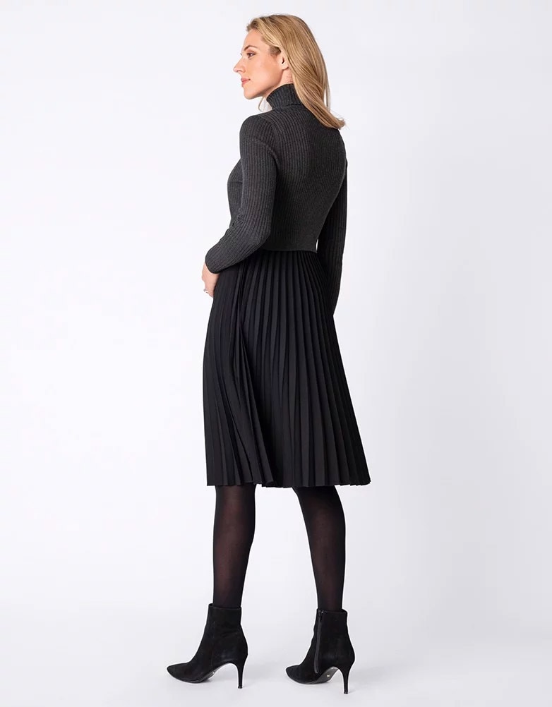 値下げしました！マリハ　セレナーデ　ワンピース 36 Seraphine MARIE（マリエ） ＜授乳対応＞ニットトッププリーツ