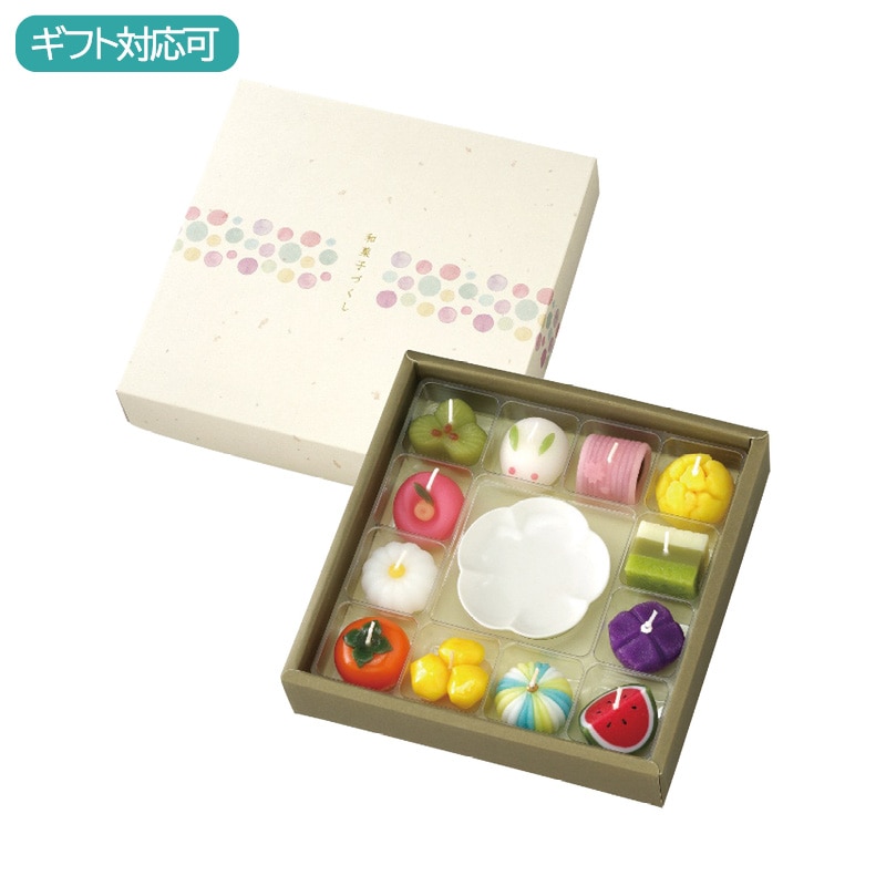 カメヤマ 和菓子型キャンドル・皿セット